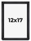 12x17 Shadow Box 1" Depth Black Picture Frame - UV Acrylic, Backing, Hanging Hardware